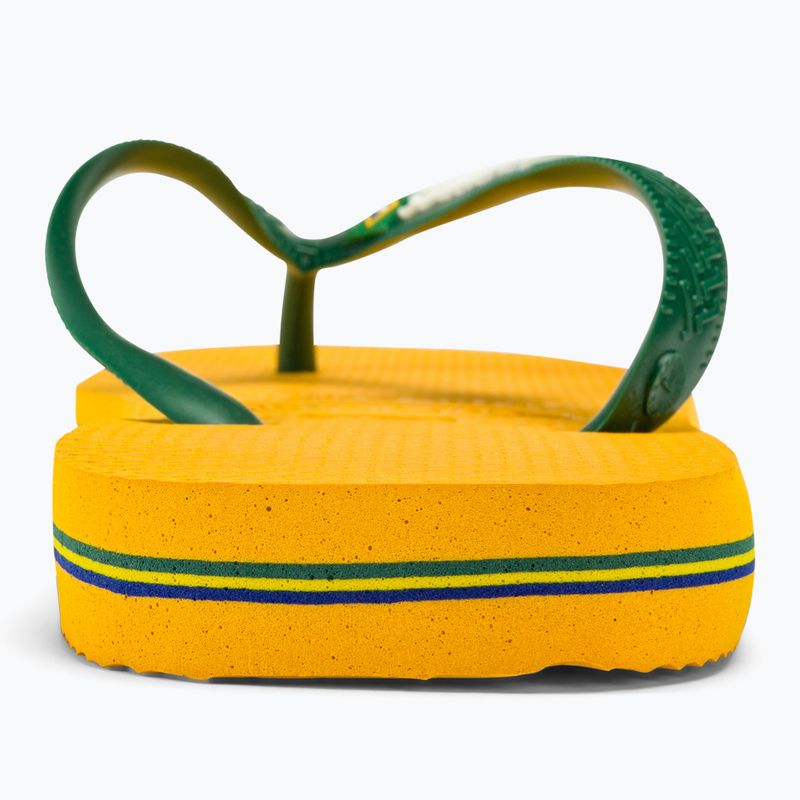 Šlepetės per pirštą Havaianas Brasil Logo pop yellow 6