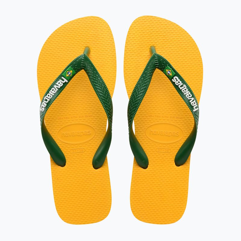 Šlepetės per pirštą Havaianas Brasil Logo pop yellow 10