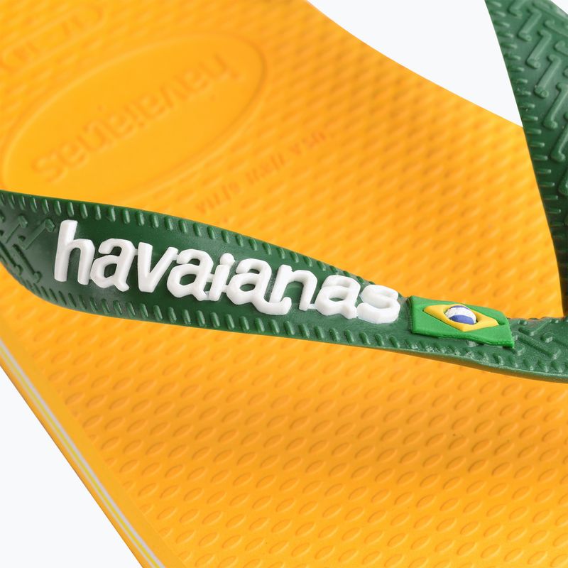 Šlepetės per pirštą Havaianas Brasil Logo pop yellow 12