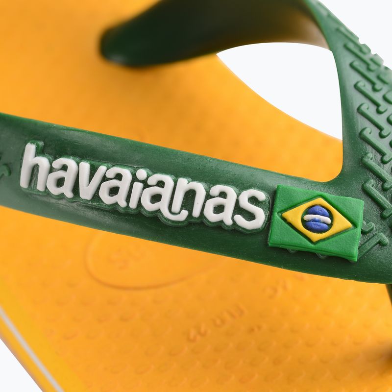 Vaikiški sandalai Havaianas Baby Brasil Logo II pop yellow / amazon 9