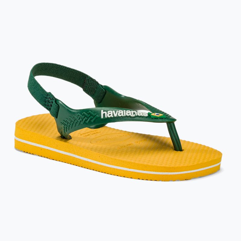 Vaikiški sandalai Havaianas Baby Brasil Logo II pop yellow / amazon