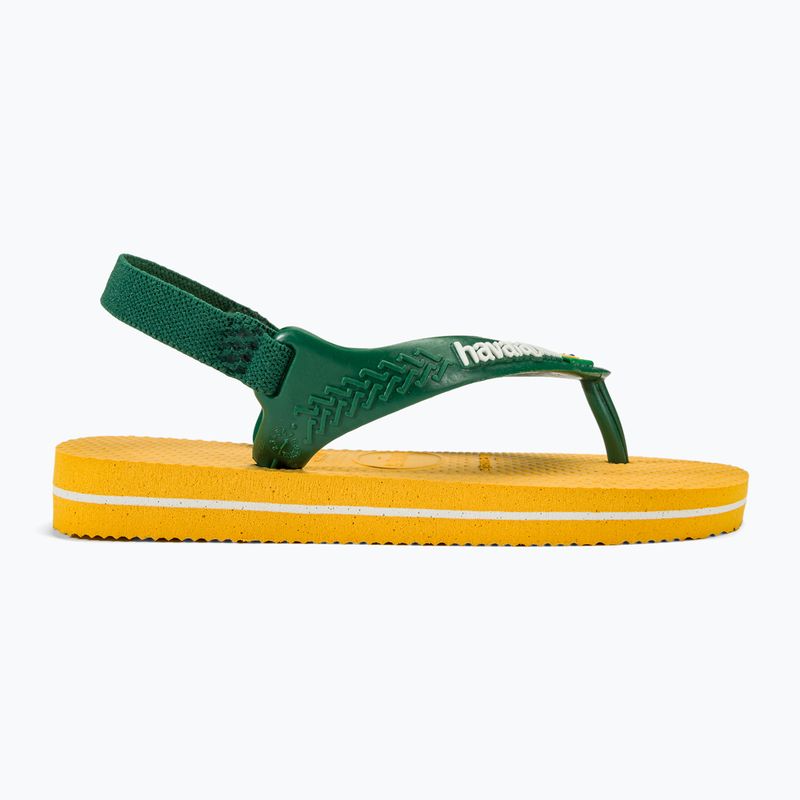 Vaikiški sandalai Havaianas Baby Brasil Logo II pop yellow / amazon 2