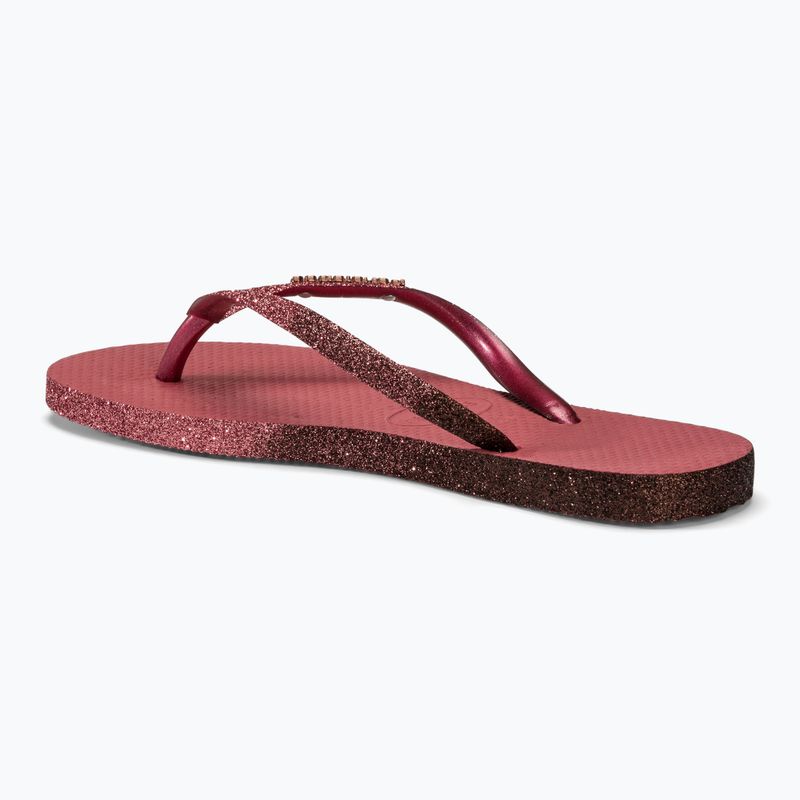 Moteriškos šlepetės per pirštą Havaianas Slim Sparkle II pau brasil 3