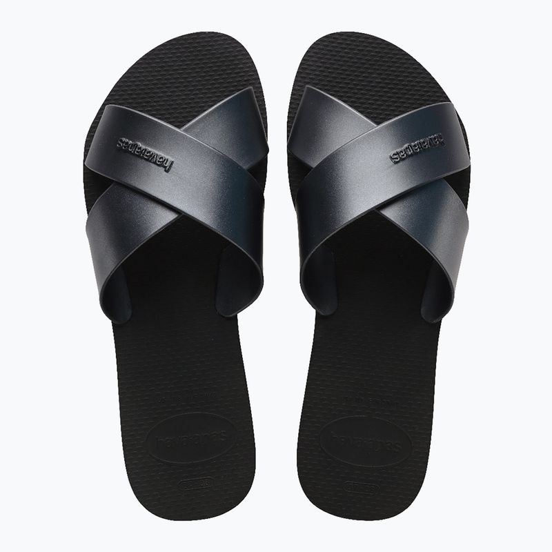 Moteriškos šlepetės Havaianas Aqua Metallic black 3