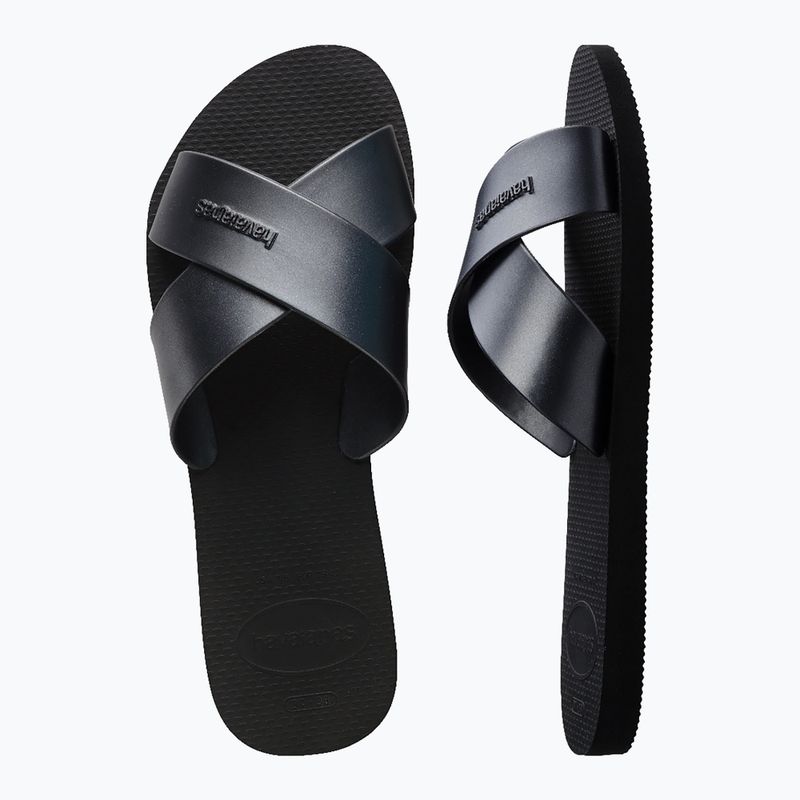 Moteriškos šlepetės Havaianas Aqua Metallic black 4
