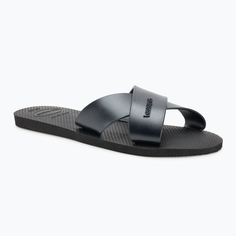 Moteriškos šlepetės Havaianas Aqua Metallic black