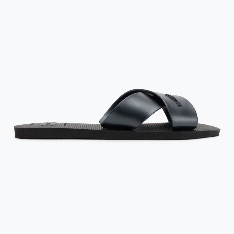 Moteriškos šlepetės Havaianas Aqua Metallic black 2