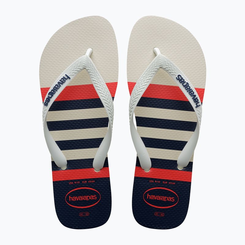 Šlepetės per pirštą Havaianas Top Nautical white / white / navy blue 10