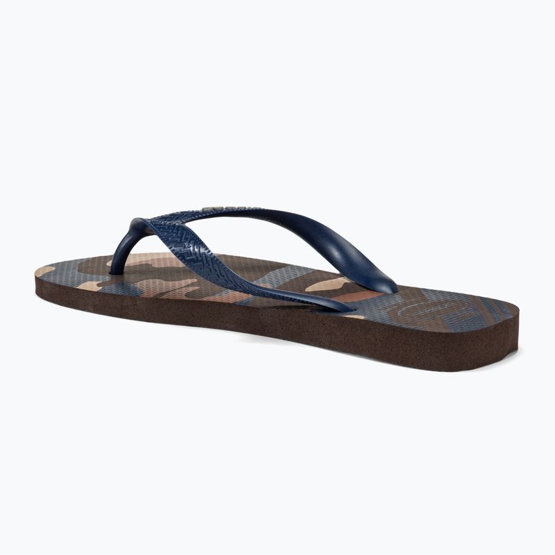 Vyriškos šlepetės per pirštą Havaianas Top Camu dark brown 3