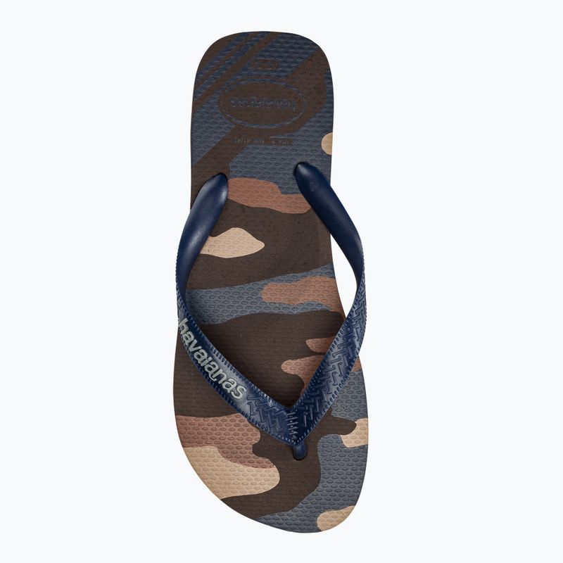 Vyriškos šlepetės per pirštą Havaianas Top Camu dark brown 5