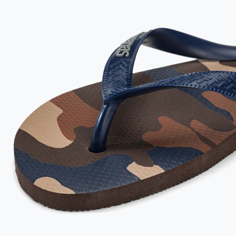 Vyriškos šlepetės per pirštą Havaianas Top Camu dark brown 7