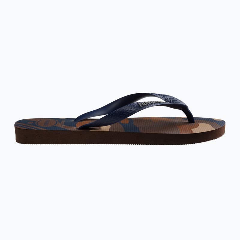 Vyriškos šlepetės per pirštą Havaianas Top Camu dark brown 9