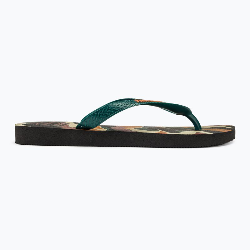 Vyriškos šlepetės per pirštą Havaianas Top Camu black / pantanal green 2