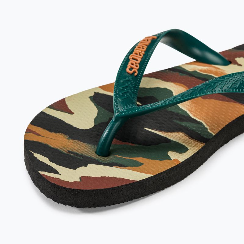 Vyriškos šlepetės per pirštą Havaianas Top Camu black / pantanal green 7