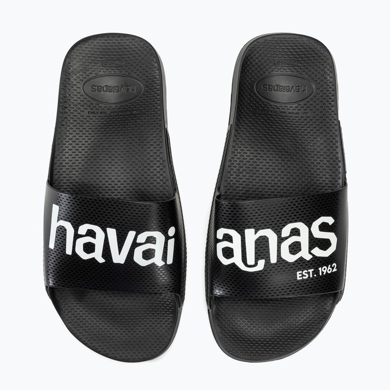 Šlepetės Havaianas Classic Logomania black / black 9