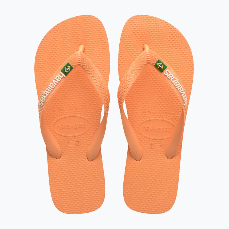 Šlepetės per pirštą Havaianas Brasil Logo peach 10