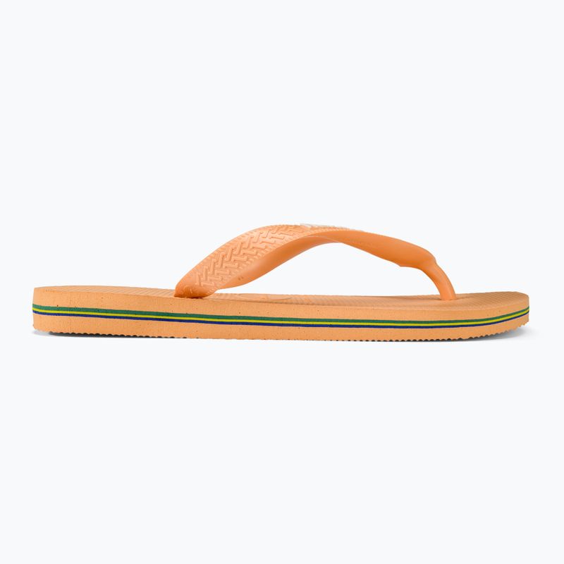 Šlepetės per pirštą Havaianas Brasil Logo peach 2
