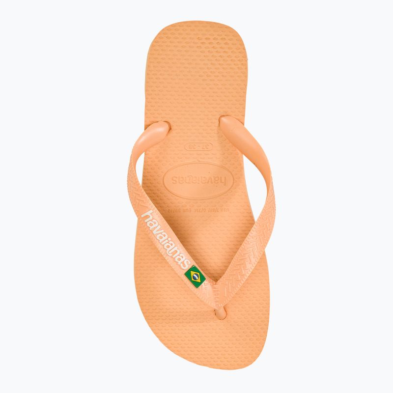 Šlepetės per pirštą Havaianas Brasil Logo peach 5