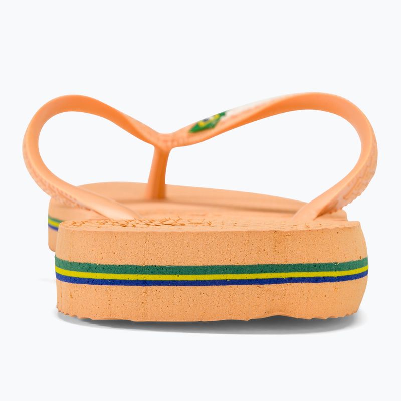 Šlepetės per pirštą Havaianas Brasil Logo peach 6