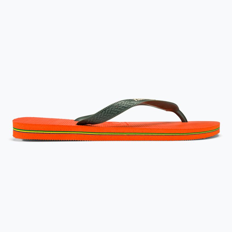 Šlepetės per pirštą Havaianas Brasil Logo sunset orange 2