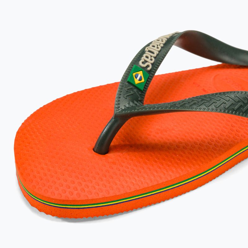 Šlepetės per pirštą Havaianas Brasil Logo sunset orange 7