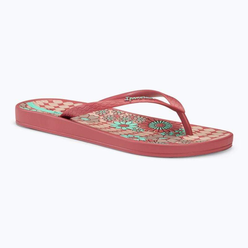 Moteriškos šlepetės per pirštą Ipanema Anatomic Temas red/pink/green