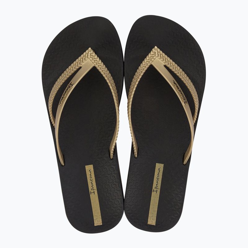 Moteriškos šlepetės per pirštą Ipanema Bossa Soft V black/gold 2