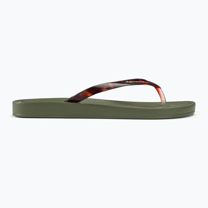 Moteriškos šlepetės per pirštą Ipanema Anat Connect green/clear 2