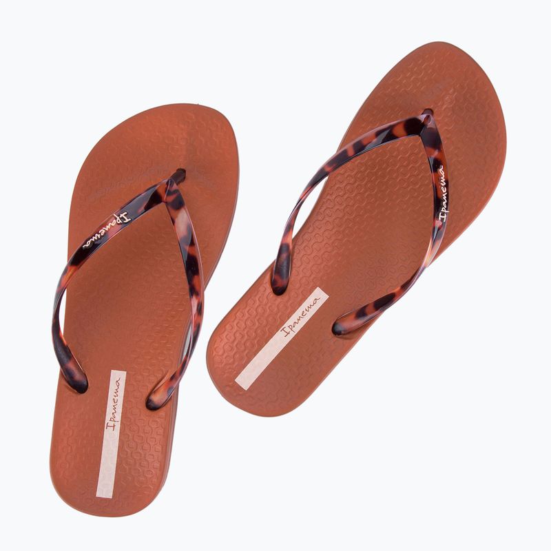 Moteriškos šlepetės per pirštą Ipanema Anat Connect brown/clear 2