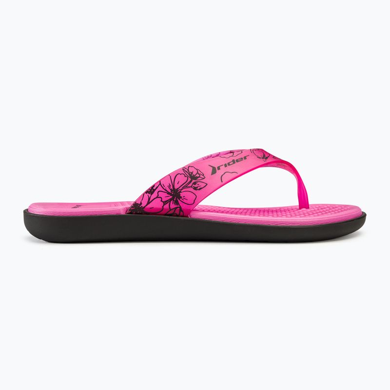 Moteriškos šlepetės per pirštą RIDER Aqua V black/pink 2