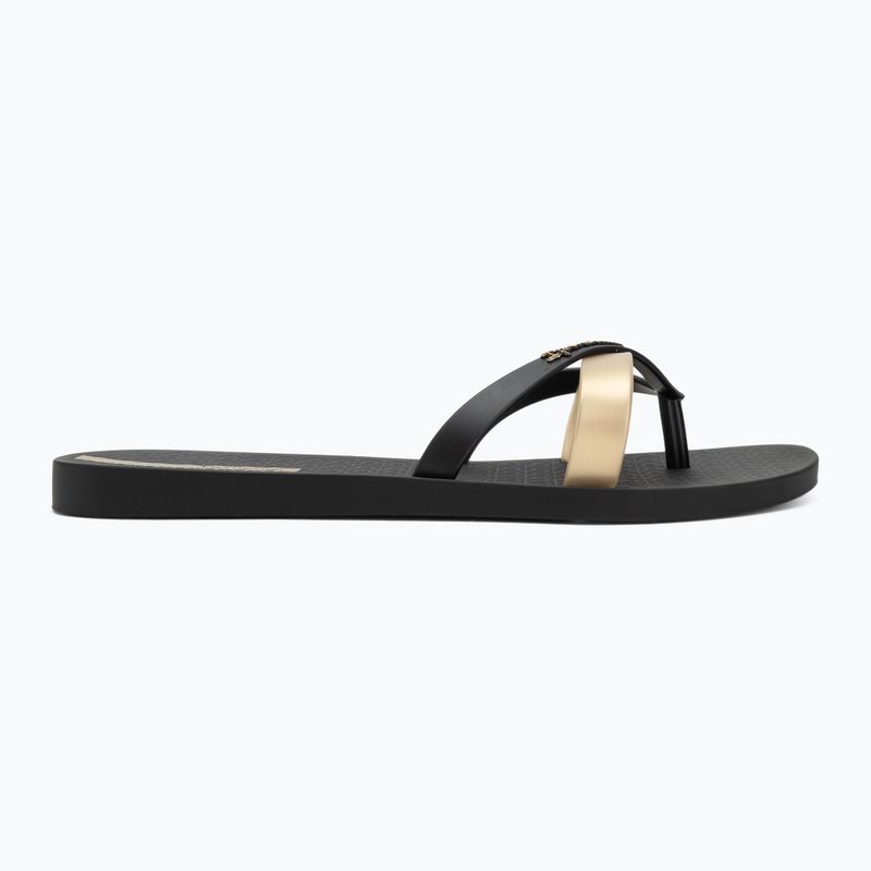 Moteriškos šlepetės per pirštą Ipanema Kirei black/gold 2