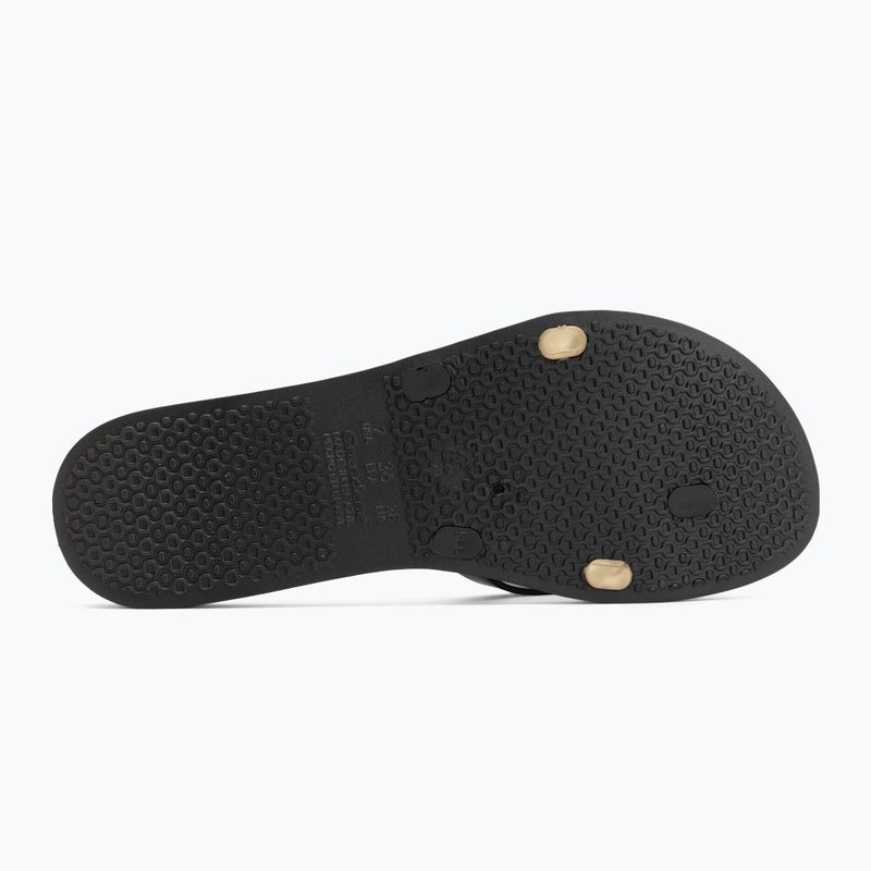 Moteriškos šlepetės per pirštą Ipanema Kirei black/gold 4