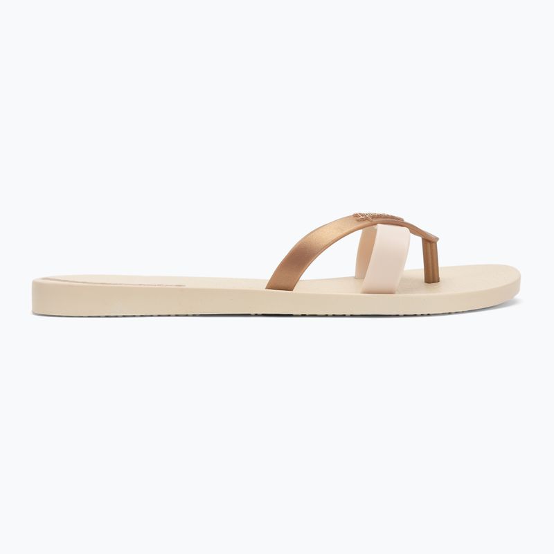 Moteriškos šlepetės per pirštą Ipanema Kirei beige/gold 2