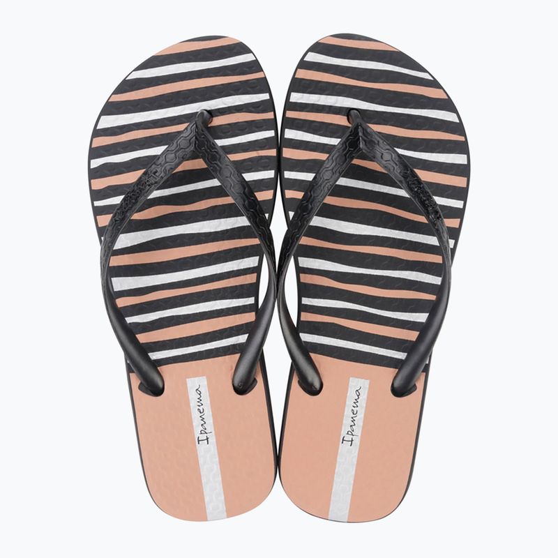 Moteriškos šlepetės per pirštą Ipanema Classic Happy XII black/black/pink 2