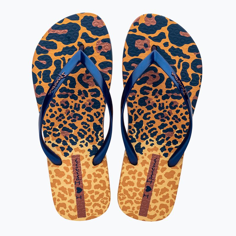 Moteriškos šlepetės per pirštą Ipanema Animal Print VI yellow/pearly blue 9