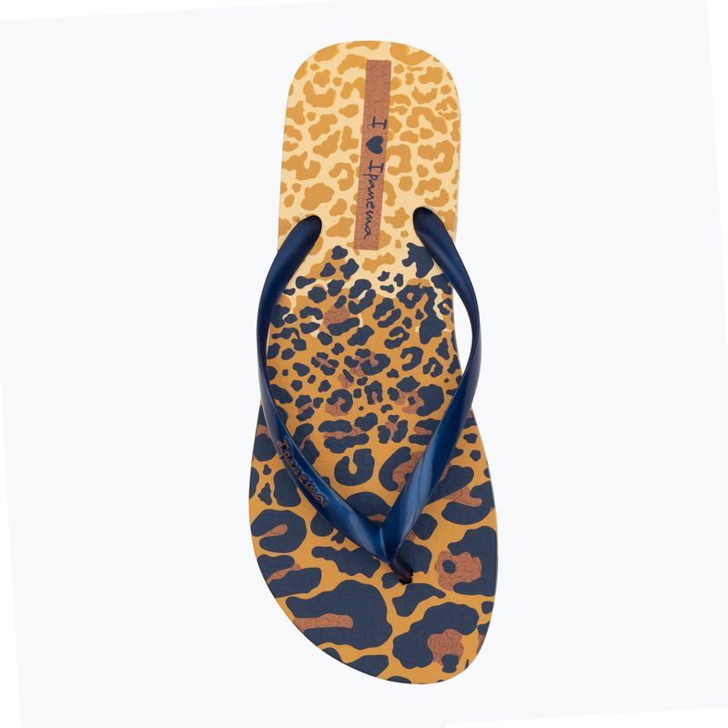 Moteriškos šlepetės per pirštą Ipanema Animal Print VI yellow/pearly blue 5