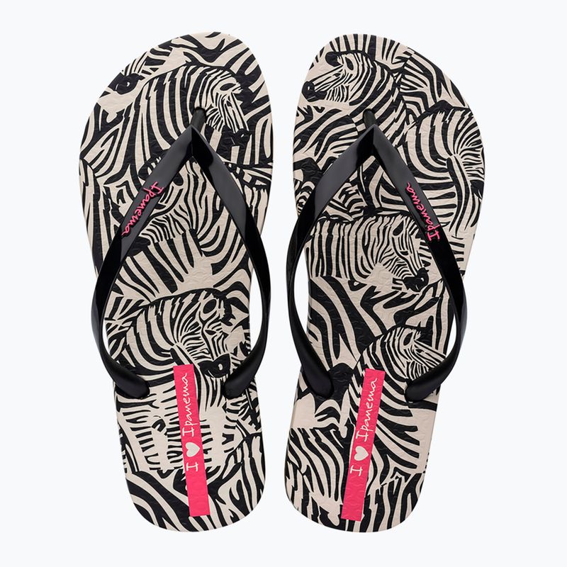 Moteriškos šlepetės per pirštą Ipanema Animal Print VI beige/black/pink 2