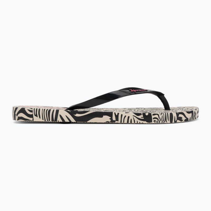 Moteriškos šlepetės per pirštą Ipanema Animal Print VI beige/black/pink 2