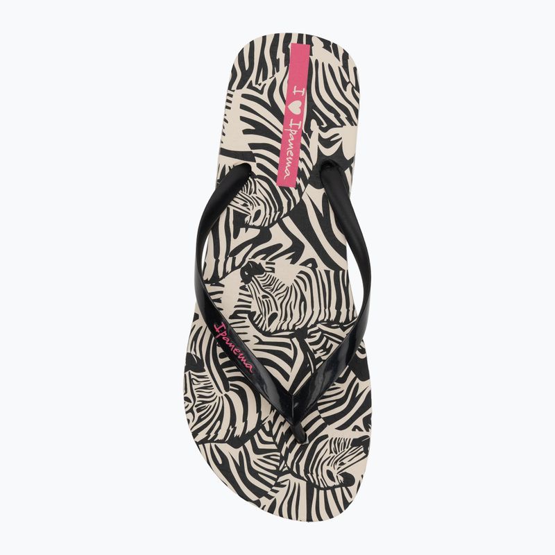Moteriškos šlepetės per pirštą Ipanema Animal Print VI beige/black/pink 5