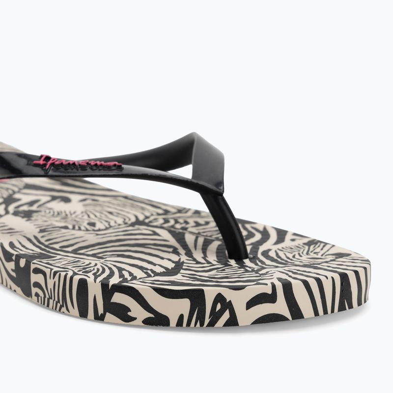 Moteriškos šlepetės per pirštą Ipanema Animal Print VI beige/black/pink 7