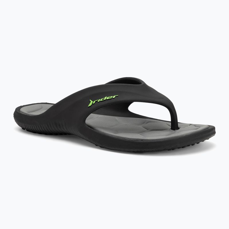 Vyriškos šlepetės per pirštą Rider Cape XVIII black/grey/green