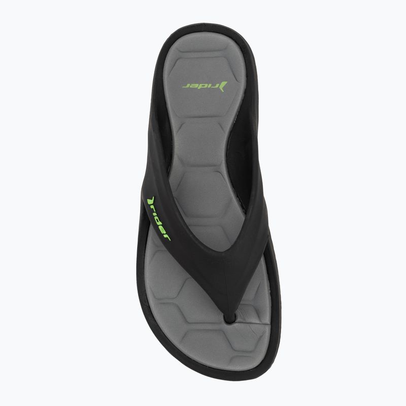 Vyriškos šlepetės per pirštą Rider Cape XVIII black/grey/green 5