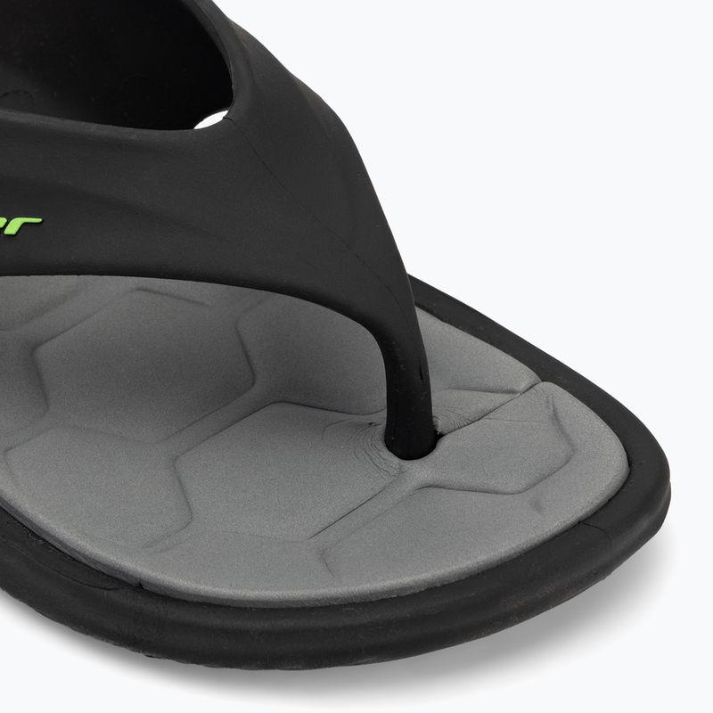Vyriškos šlepetės per pirštą Rider Cape XVIII black/grey/green 7