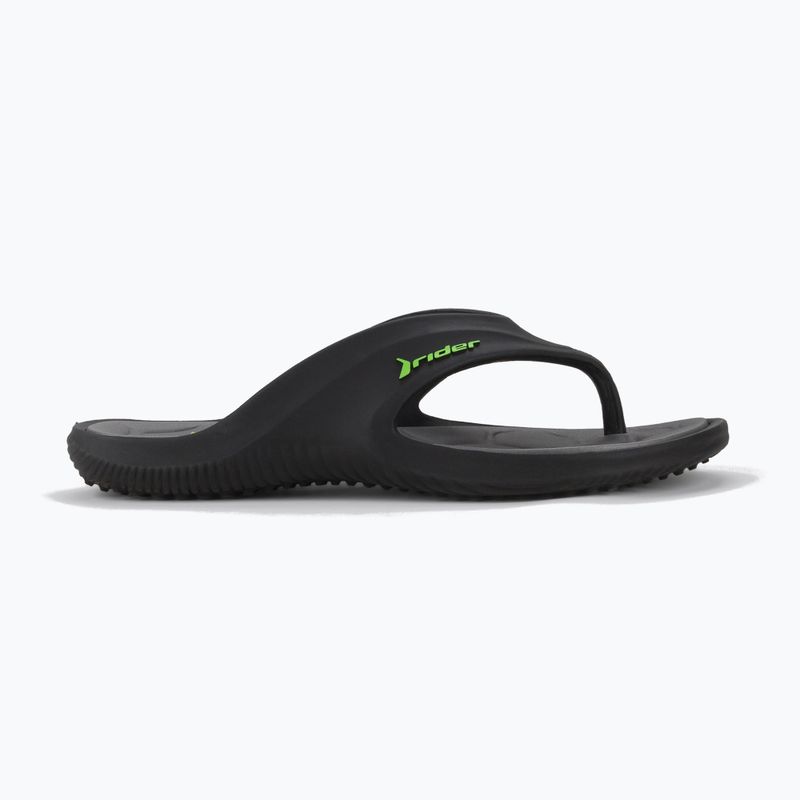 Vyriškos šlepetės per pirštą Rider Cape XVIII black/grey/green 3