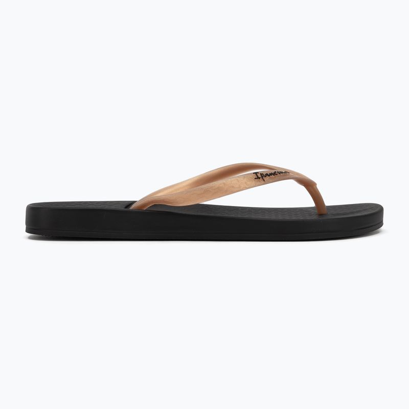 Moteriškos šlepetės per pirštą Ipanema Anat Tan black/gold 2