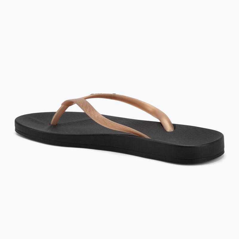 Moteriškos šlepetės per pirštą Ipanema Anat Tan black/gold 3
