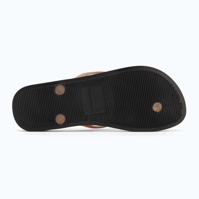 Moteriškos šlepetės per pirštą Ipanema Anat Tan black/gold 4