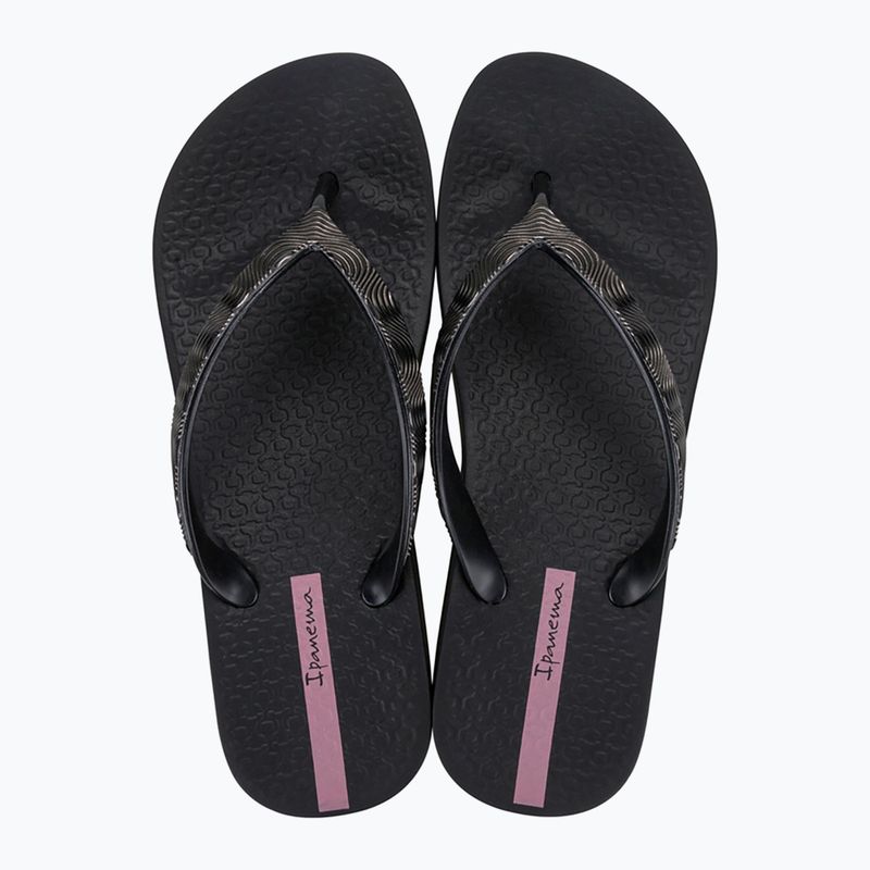 Moteriškos Ipanema Mesh X Plat black/black/lilac šlepetės 2