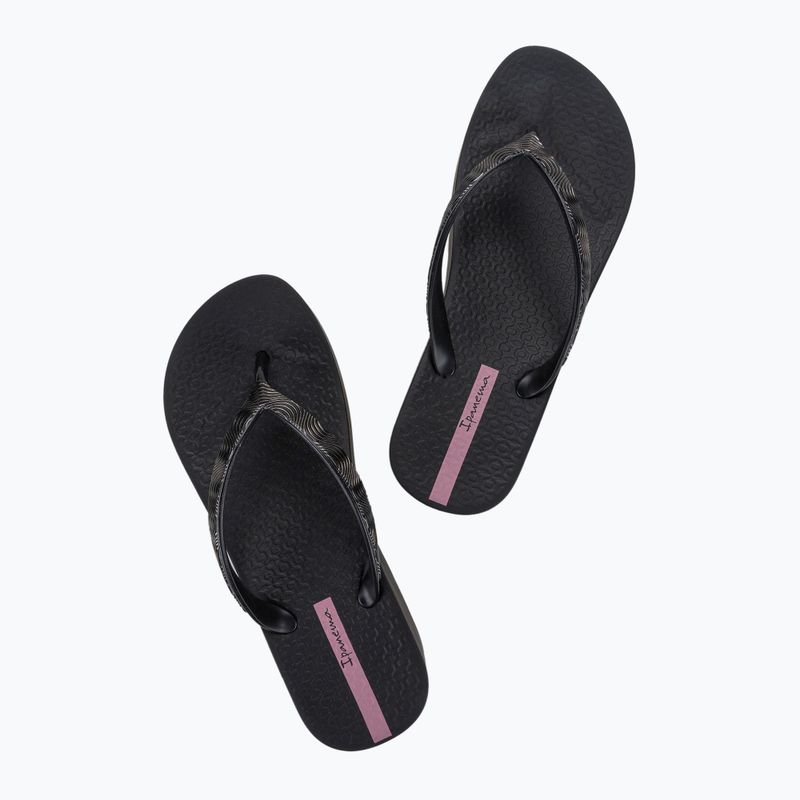 Moteriškos Ipanema Mesh X Plat black/black/lilac šlepetės 3