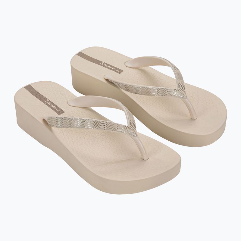 Moteriškos Ipanema Mesh X Plat šlepetės beige/beige/brown